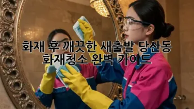 화재 후, 깨끗한 새출발: 당산동 화재청소 완벽 가이드